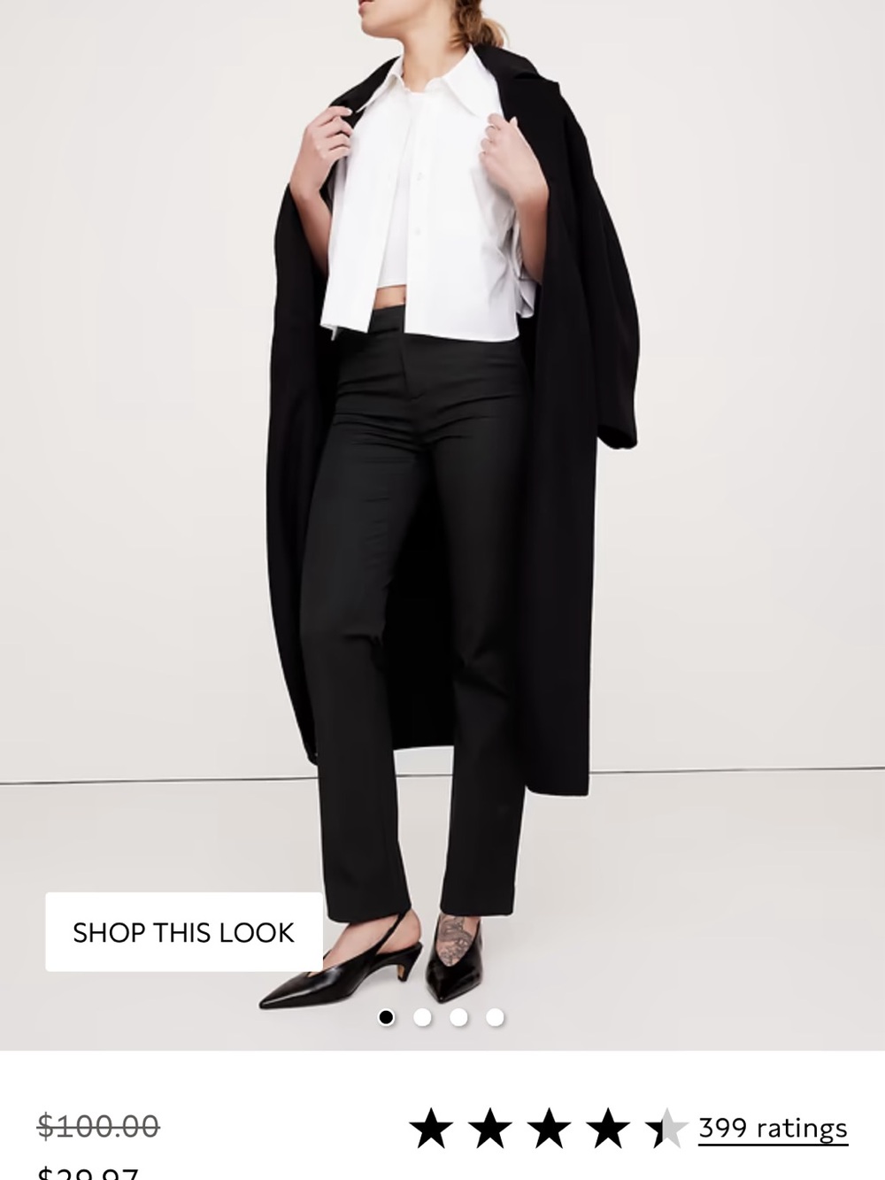 Banana Republic Black Sloan Ankle Straight-Leg Pants